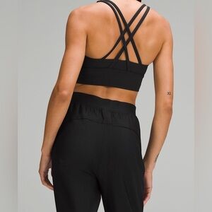 Lululemon Energy Longline Bra Rib Black Size 4